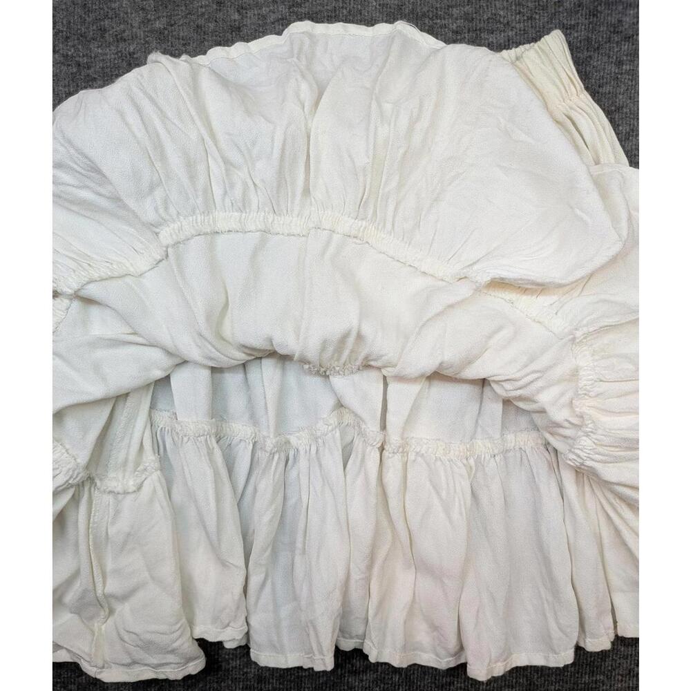 Shelbi Ranch One Size Cream Tiered Ruffled Cowgirl Western Skirt - Picture 4 of 7